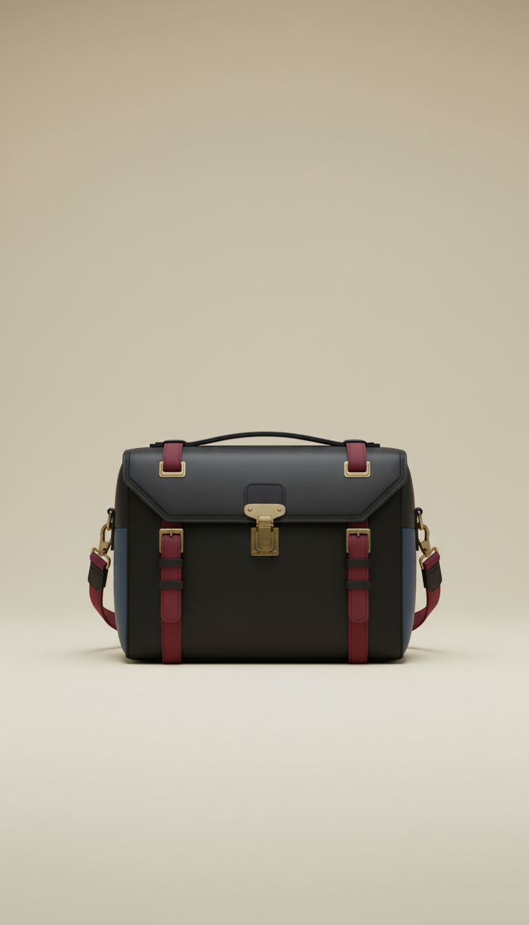 Night Black Structured Streetwear Bag