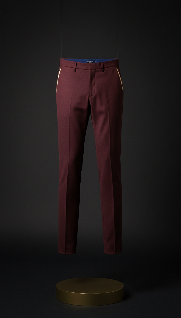 Maroon Heat Slim-Fit Trousers